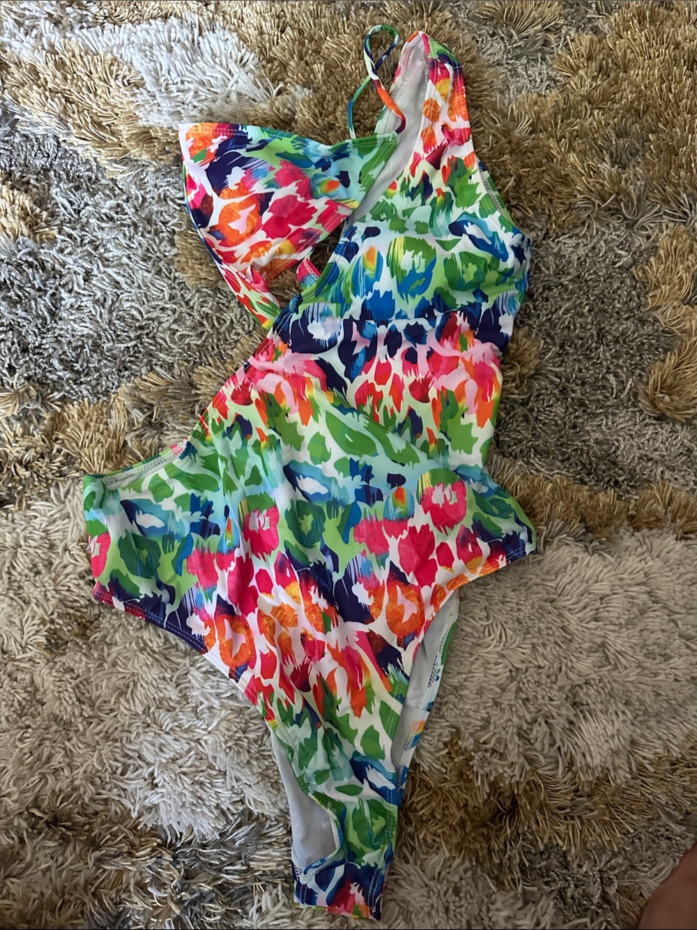 Bright Multicolor Floral One-Piece Swimsuit - Women